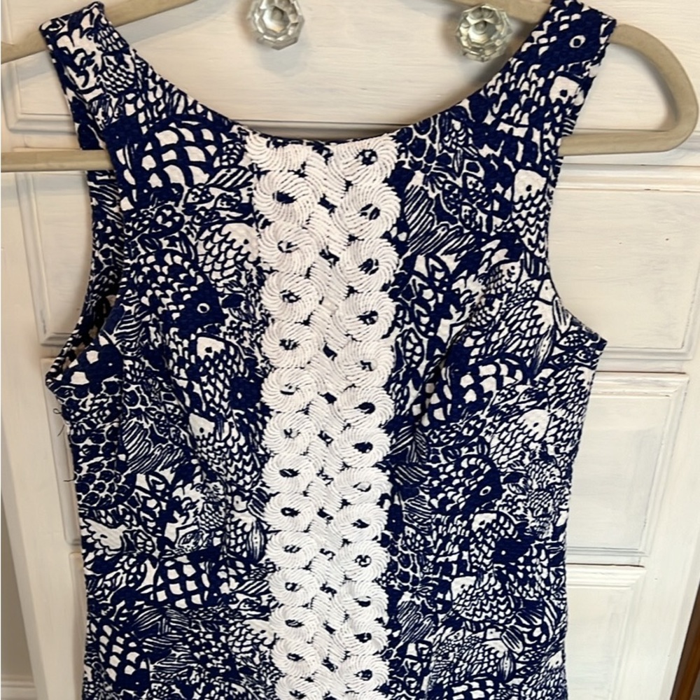 Lily Pulitzer Blue Sheath Dress Size 2